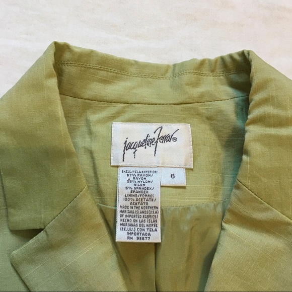 VTG Jacqueline Ferrar Light Green Spring Blazer, 6 - Picture 7 of 9